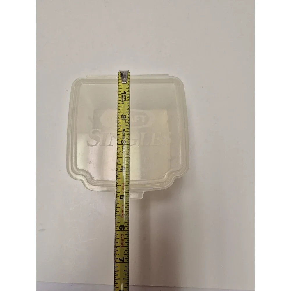 Vintage Clear Plastic Kraft Singles Cheese Container Snap Close Lid